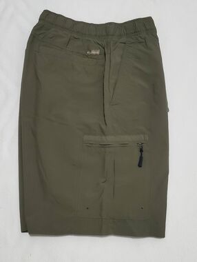 Columbia Belted Hiking Trail Cargo Shorts Olive Green Large